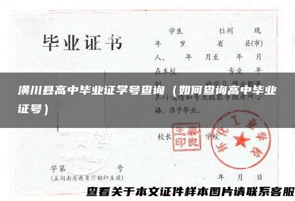 潢川县高中毕业证学号查询（如何查询高中毕业证号）