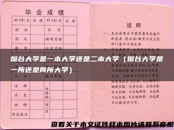 烟台大学是一本大学还是二本大学（烟台大学是一所还是两所大学）