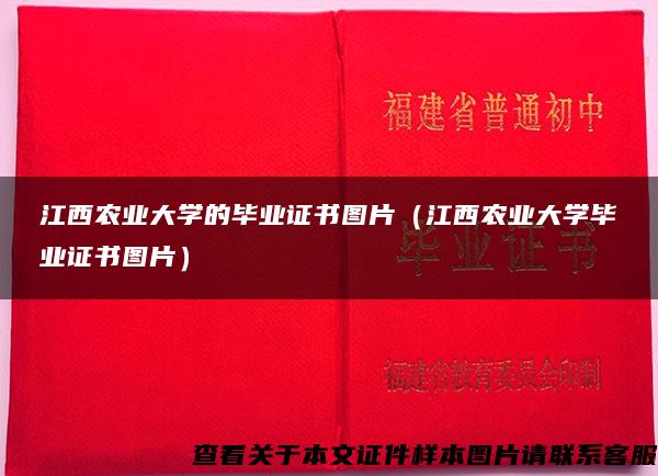 江西农业大学的毕业证书图片（江西农业大学毕业证书图片）