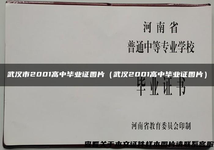 武汉市2001高中毕业证图片（武汉2001高中毕业证图片）