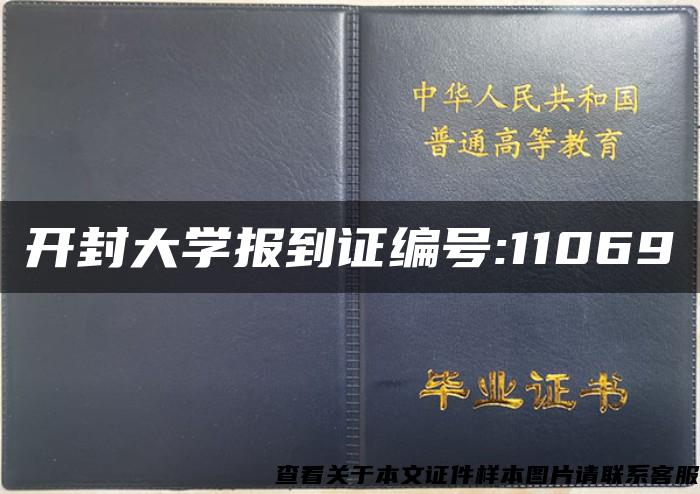 开封大学报到证编号:11069