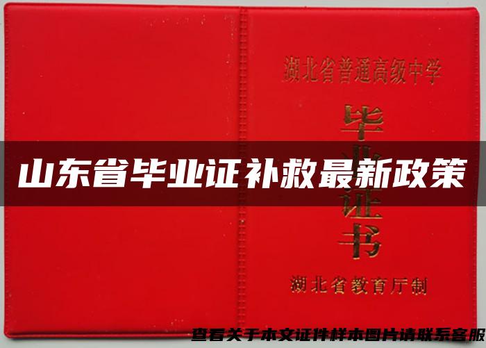 山东省毕业证补救最新政策