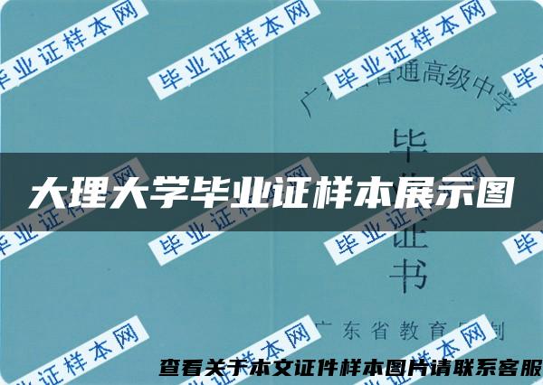 大理大学毕业证样本展示图