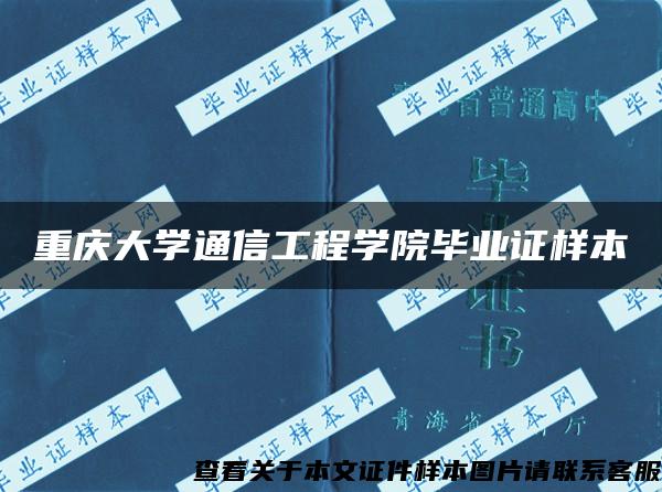 重庆大学通信工程学院毕业证样本