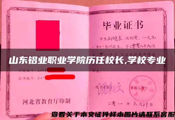 山东铝业职业学院历任校长,学校专业