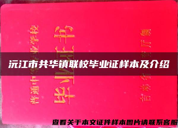 沅江市共华镇联校毕业证样本及介绍