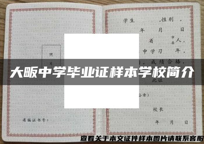 大畈中学毕业证样本学校简介