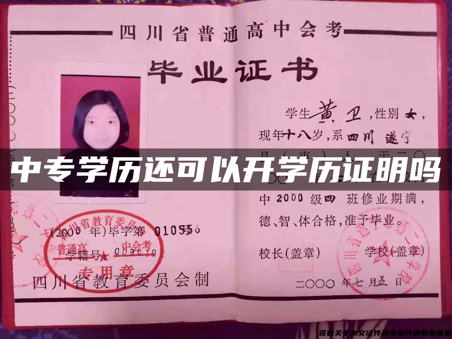 中专学历还可以开学历证明吗