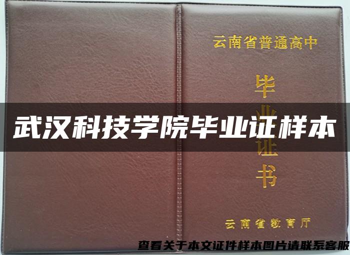 武汉科技学院毕业证样本