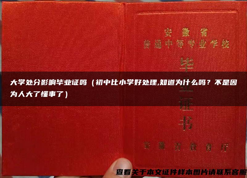 大学处分影响毕业证吗（初中比小学好处理,知道为什么吗？不是因为人大了懂事了）