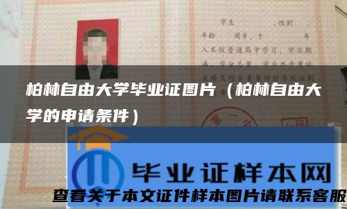 柏林自由大学毕业证图片（柏林自由大学的申请条件）