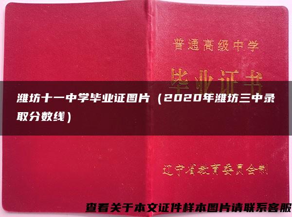 潍坊十一中学毕业证图片（2020年潍坊三中录取分数线）