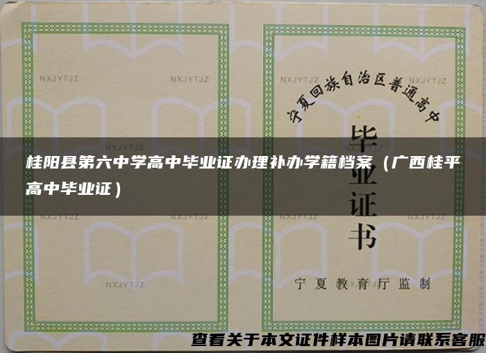 桂阳县第六中学高中毕业证办理补办学籍档案（广西桂平高中毕业证）