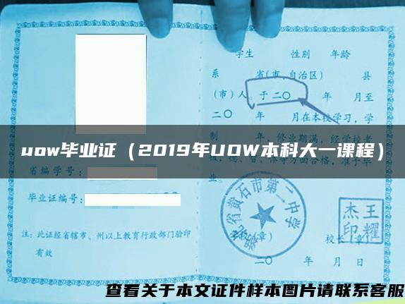 uow毕业证（2019年UOW本科大一课程）