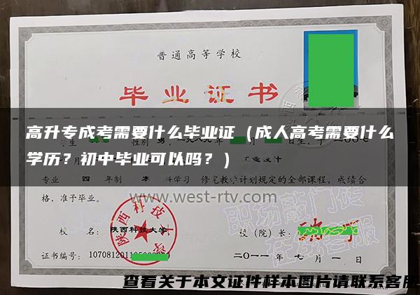 高升专成考需要什么毕业证（成人高考需要什么学历？初中毕业可以吗？）