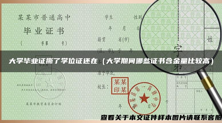 大学毕业证撕了学位证还在（大学期间哪些证书含金量比较高）