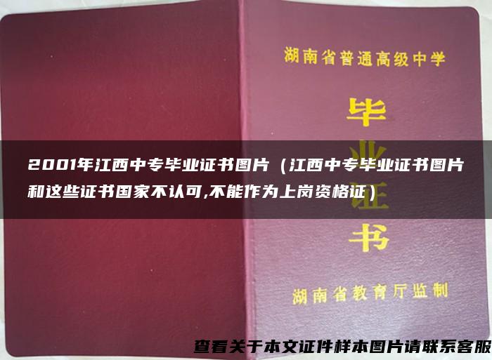 2001年江西中专毕业证书图片（江西中专毕业证书图片和这些证书国家不认可,不能作为上岗资格证）