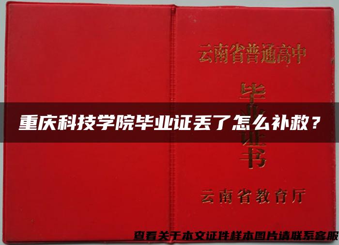 重庆科技学院毕业证丢了怎么补救？