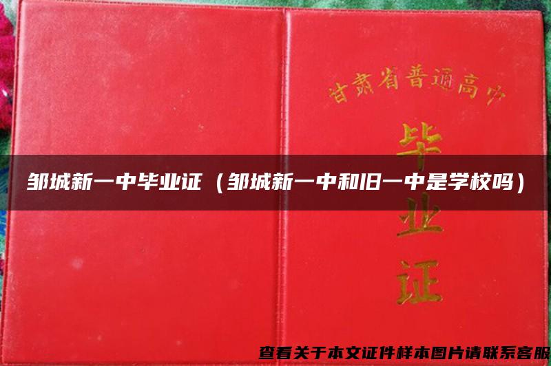 邹城新一中毕业证（邹城新一中和旧一中是学校吗）