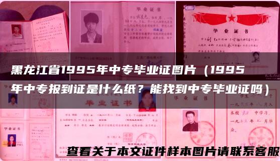 黑龙江省1995年中专毕业证图片（1995年中专报到证是什么纸？能找到中专毕业证吗）