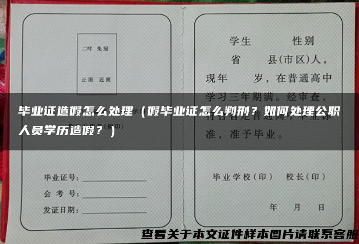 毕业证造假怎么处理（假毕业证怎么判刑？如何处理公职人员学历造假？）