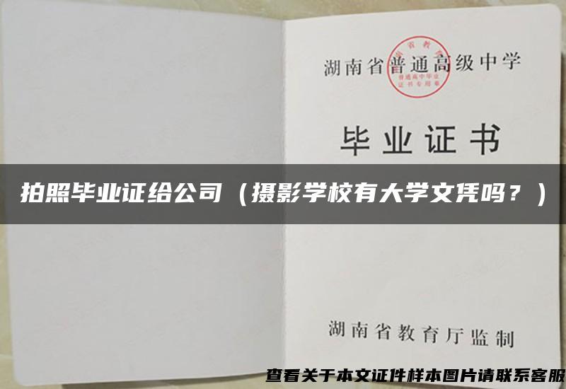 拍照毕业证给公司（摄影学校有大学文凭吗？）