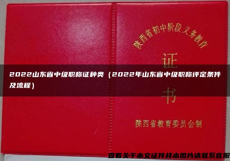 2022山东省中级职称证种类（2022年山东省中级职称评定条件及流程）