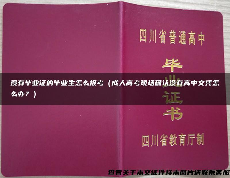 没有毕业证的毕业生怎么报考（成人高考现场确认没有高中文凭怎么办？）