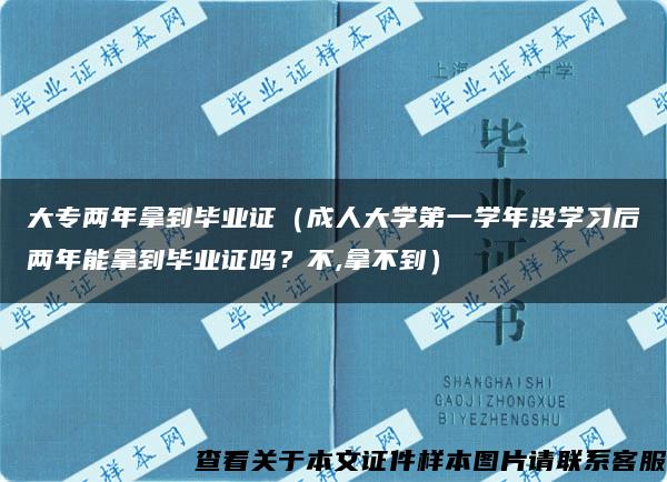 大专两年拿到毕业证（成人大学第一学年没学习后两年能拿到毕业证吗？不,拿不到）