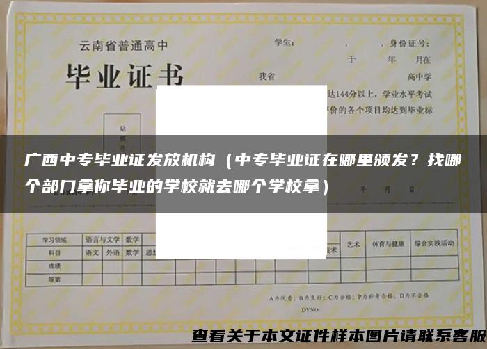 广西中专毕业证发放机构（中专毕业证在哪里颁发？找哪个部门拿你毕业的学校就去哪个学校拿）