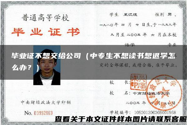 毕业证不想交给公司（中专生不想读书想退学怎么办？）