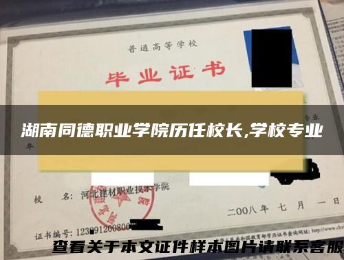 湖南同德职业学院历任校长,学校专业