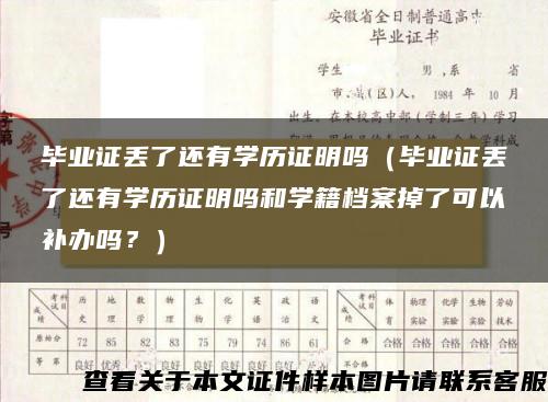 毕业证丢了还有学历证明吗（毕业证丢了还有学历证明吗和学籍档案掉了可以补办吗？）