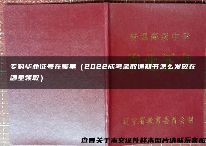 专科毕业证号在哪里（2022成考录取通知书怎么发放在哪里领取）