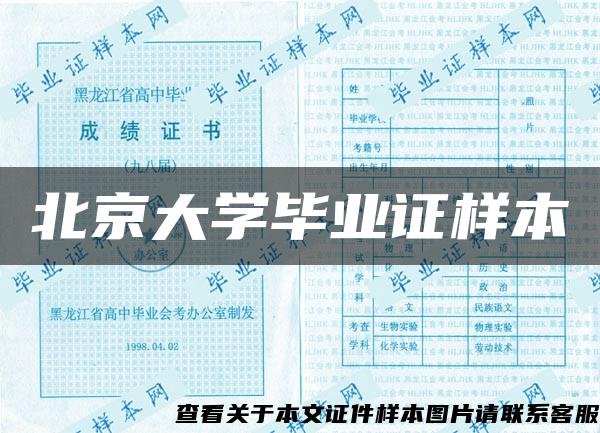 北京大学毕业证样本