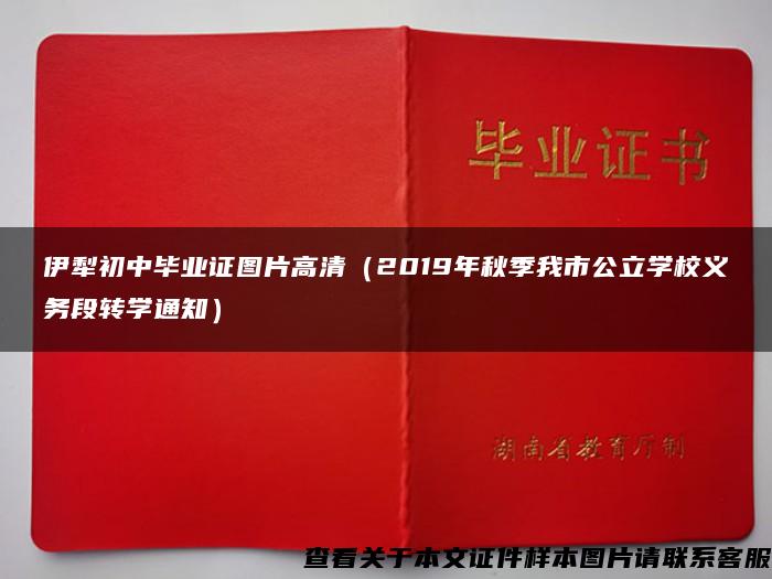 伊犁初中毕业证图片高清（2019年秋季我市公立学校义务段转学通知）