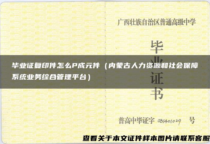 毕业证复印件怎么P成元件（内蒙古人力资源和社会保障系统业务综合管理平台）