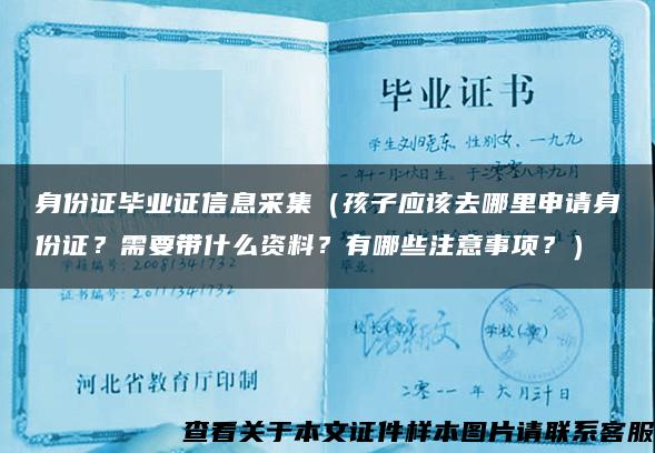 身份证毕业证信息采集（孩子应该去哪里申请身份证？需要带什么资料？有哪些注意事项？）