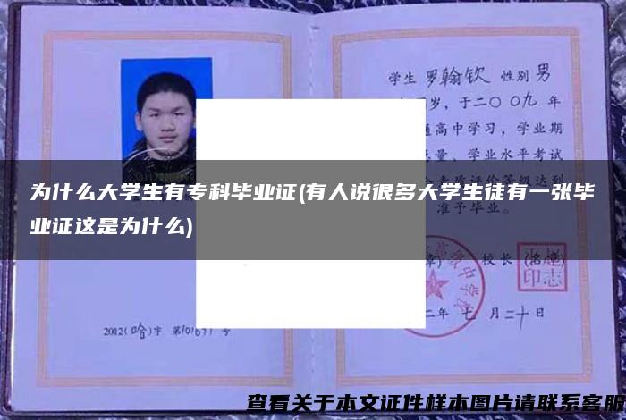 为什么大学生有专科毕业证(有人说很多大学生徒有一张毕业证这是为什么)