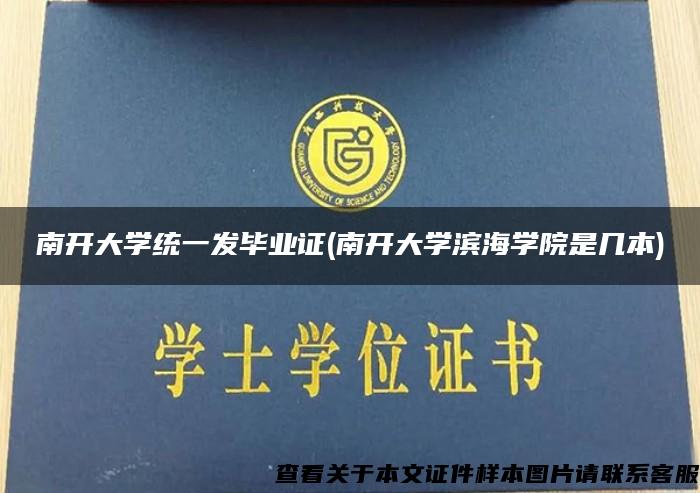 南开大学统一发毕业证(南开大学滨海学院是几本)