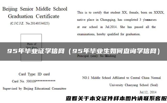 95年毕业证学信网（95年毕业生如何查询学信网）