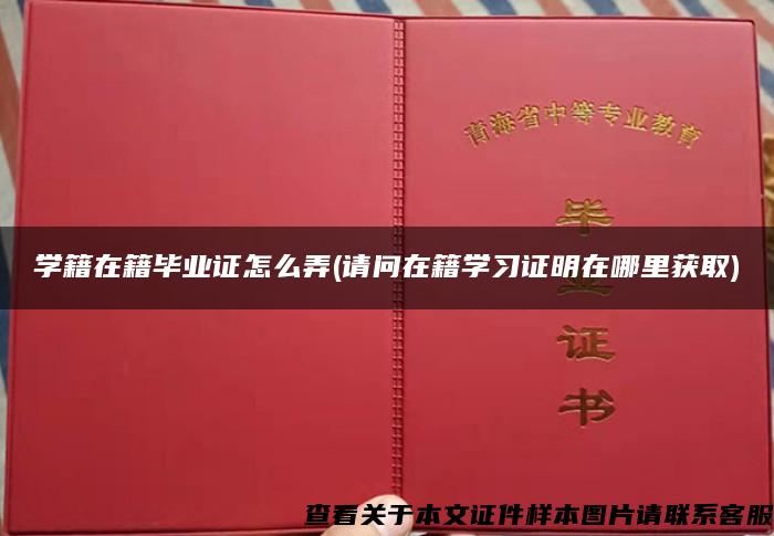 学籍在籍毕业证怎么弄(请问在籍学习证明在哪里获取)