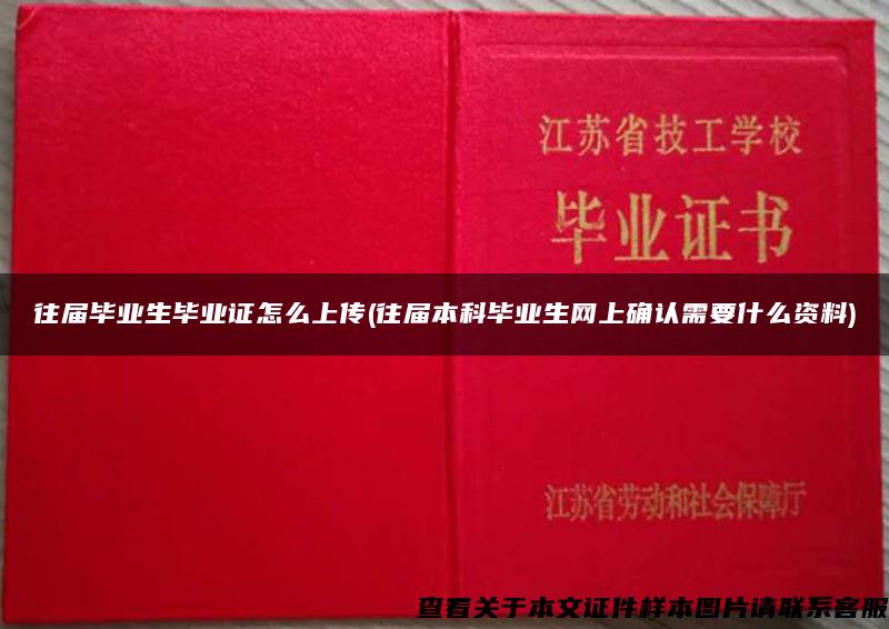 往届毕业生毕业证怎么上传(往届本科毕业生网上确认需要什么资料)