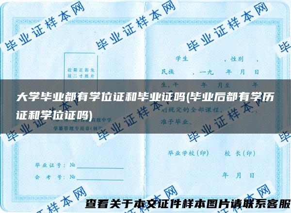 大学毕业都有学位证和毕业证吗(毕业后都有学历证和学位证吗)