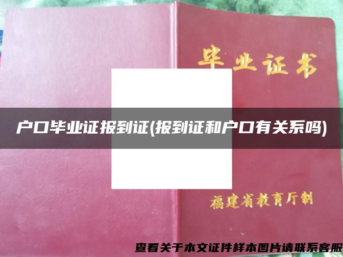 户口毕业证报到证(报到证和户口有关系吗)