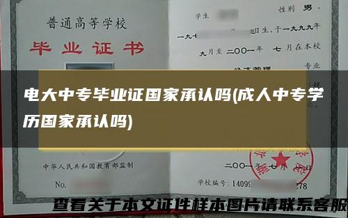 电大中专毕业证国家承认吗(成人中专学历国家承认吗)