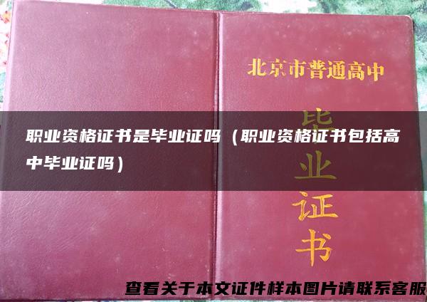 职业资格证书是毕业证吗（职业资格证书包括高中毕业证吗）