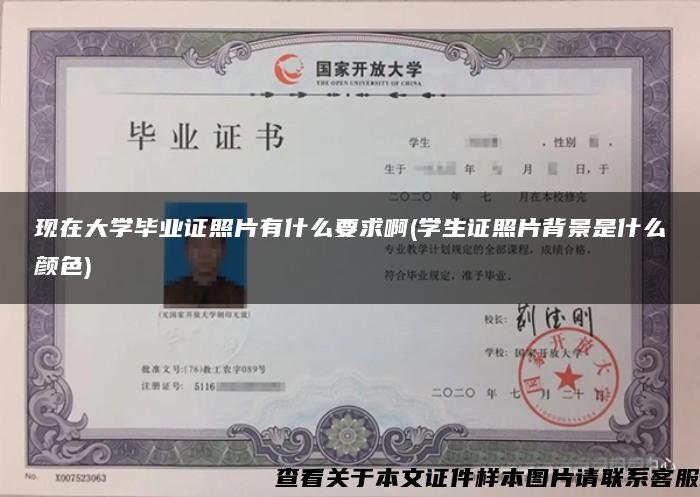 现在大学毕业证照片有什么要求啊(学生证照片背景是什么颜色)