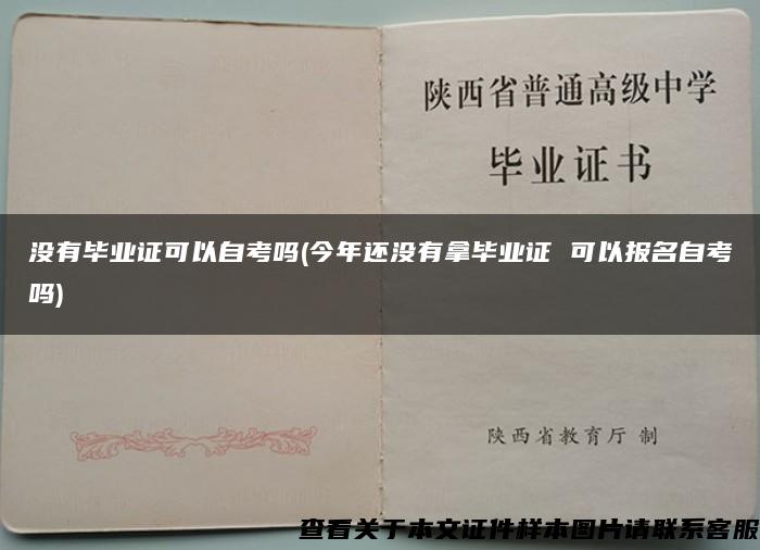 没有毕业证可以自考吗(今年还没有拿毕业证 可以报名自考吗)