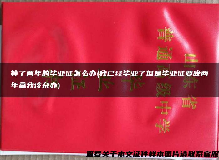 等了两年的毕业证怎么办(我已经毕业了但是毕业证要晚两年拿我该杂办)